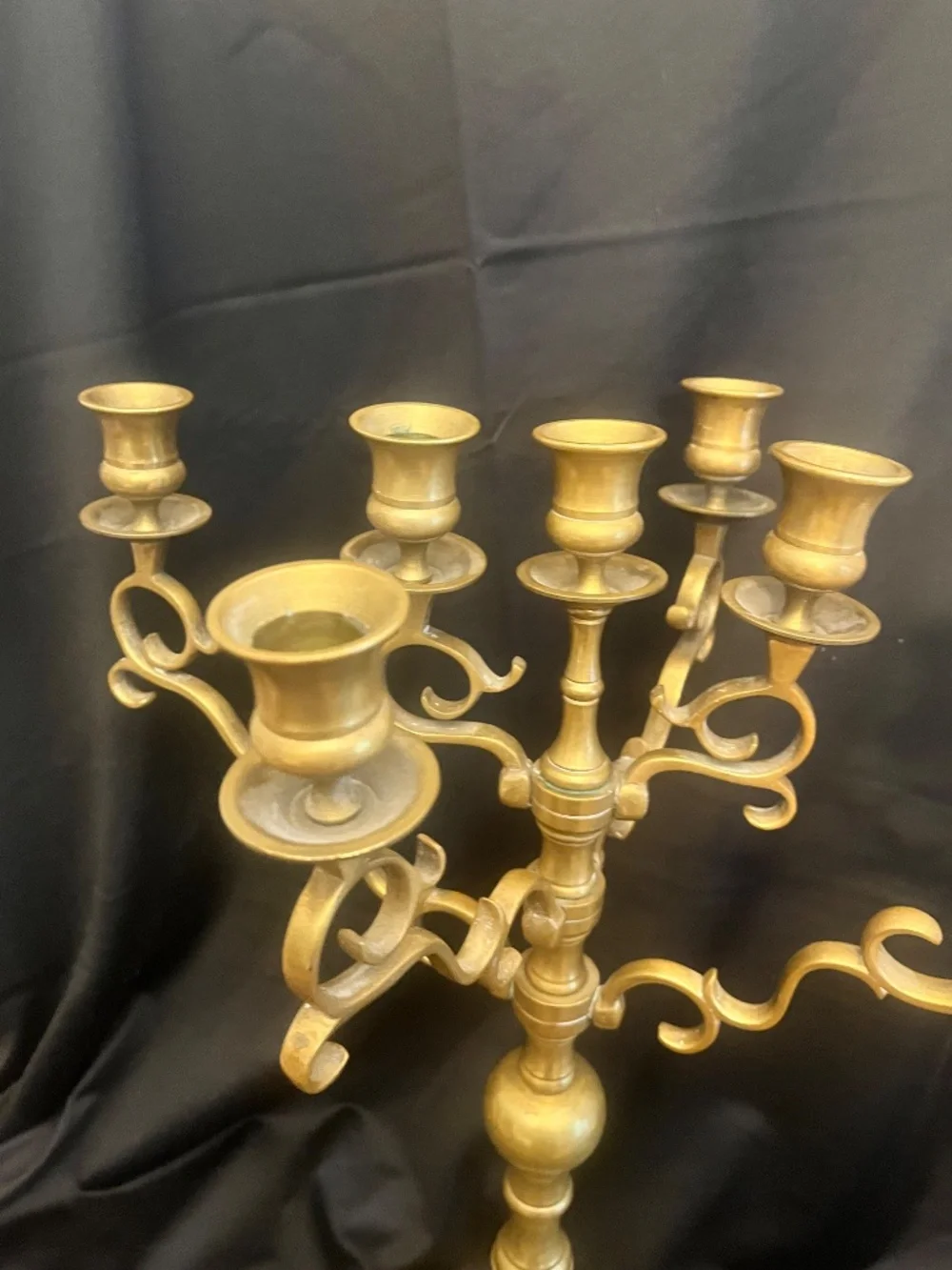 Grand 19th Century Brass Chanukah Menorah